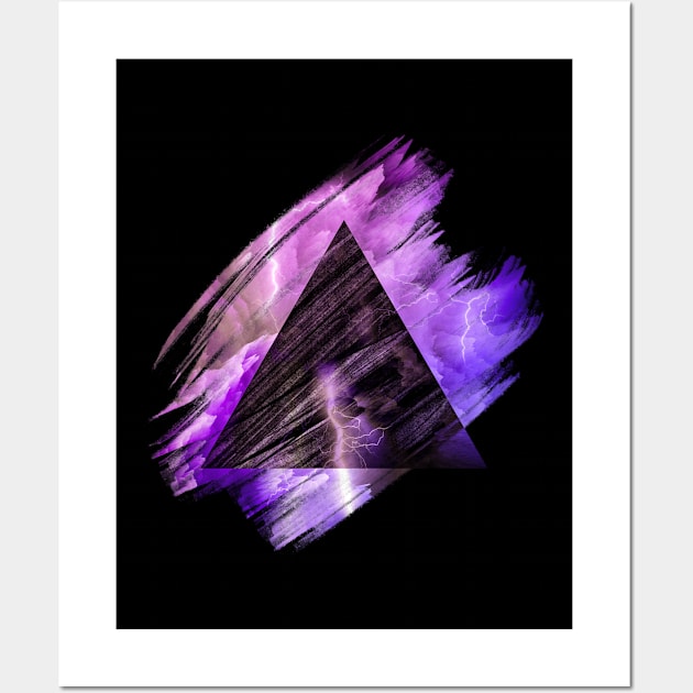 Abstract Lightning Triangle Wall Art by BrightBeak